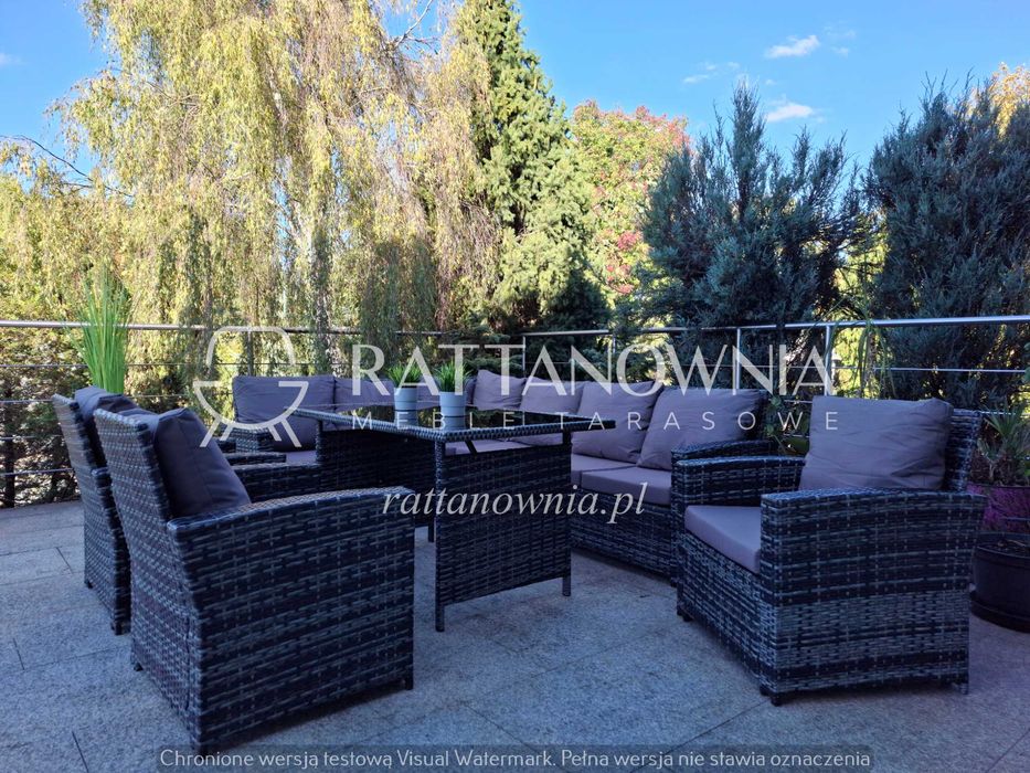 Narożnik Ogrodowy Duży Komplet Mebli Ogrodowych 8-10 os. WYPRZEDAŻ !!!