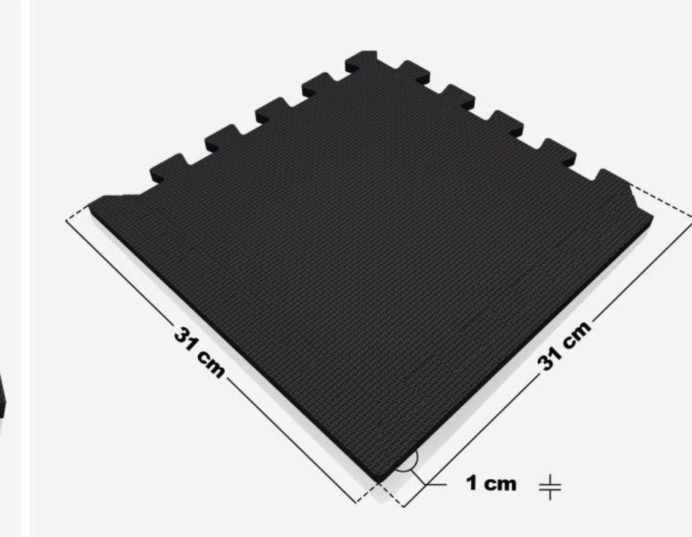 zestaw mat ochronnych na podłogę 30x30cm - 18 mat łącznie z końcówka