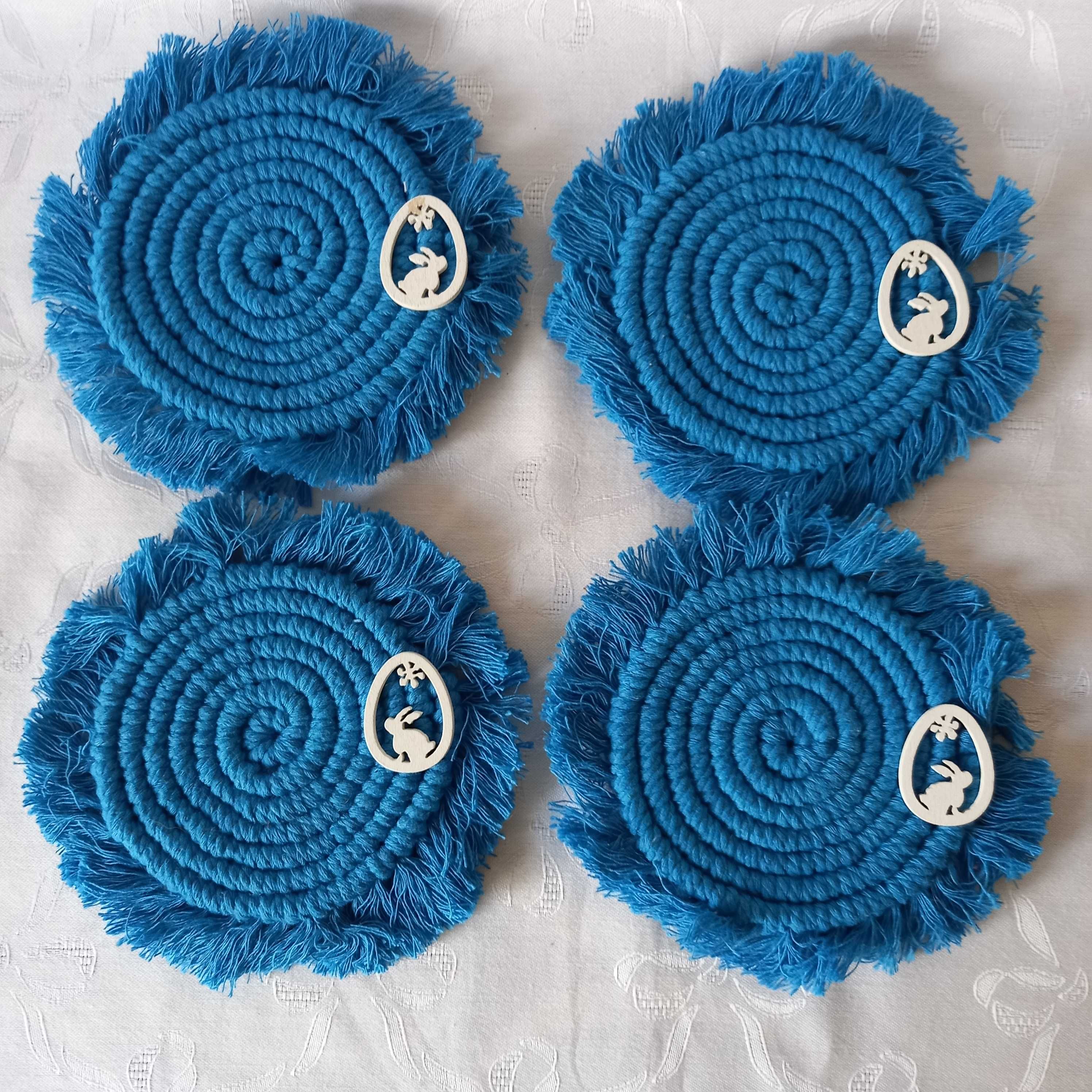 Makrama serwetka podkładka prezent wielkanoc hand made zestaw