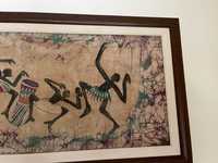 Quadro em tecido pintado à mão  Pintura Africana