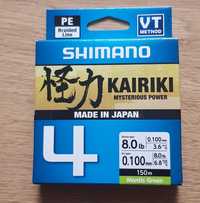 Plecionka Shimano kairiki 4 sploty 150m