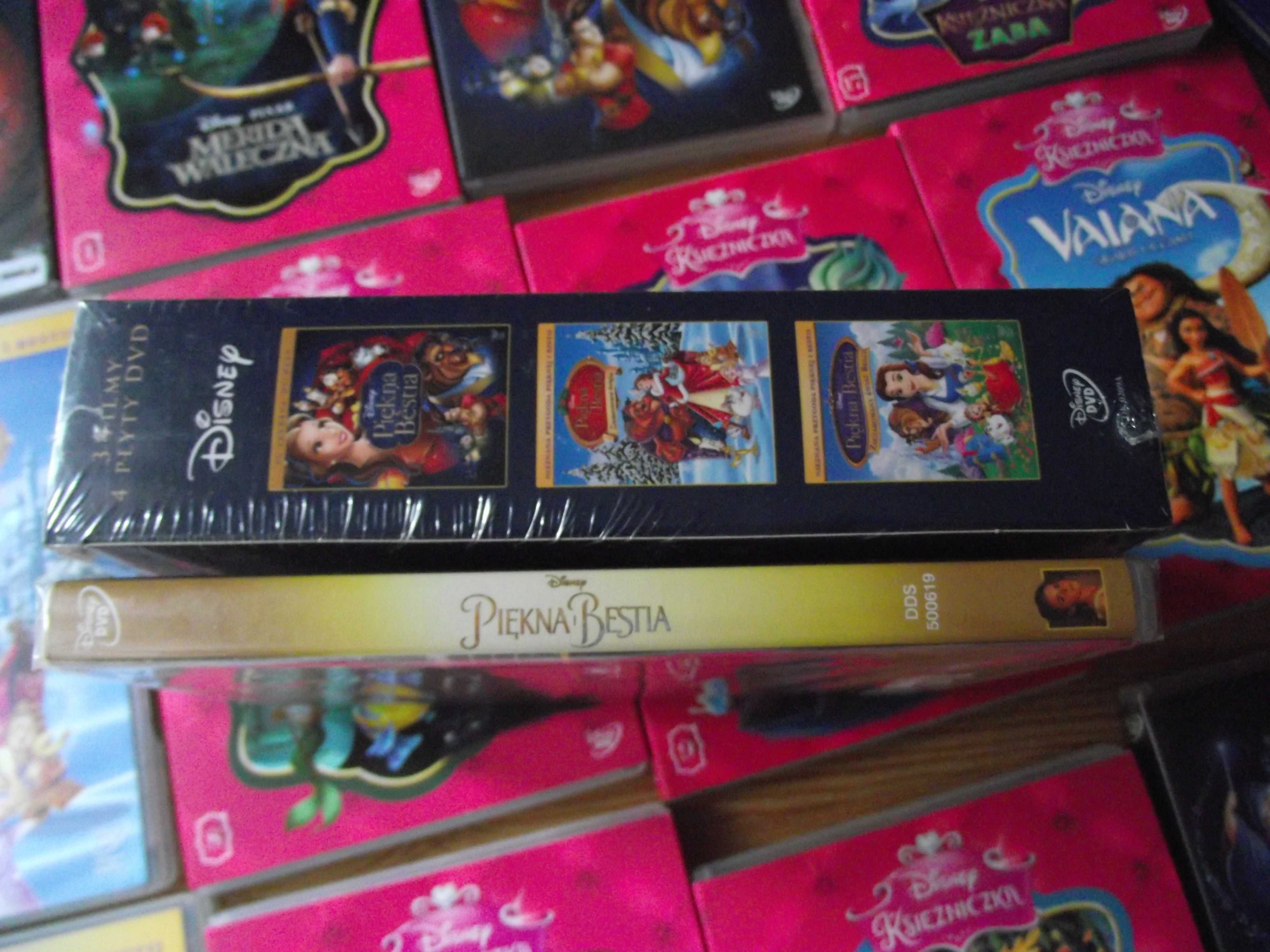 Piękna i Bestia 4 bajki nowe Disney dvd  filmy
