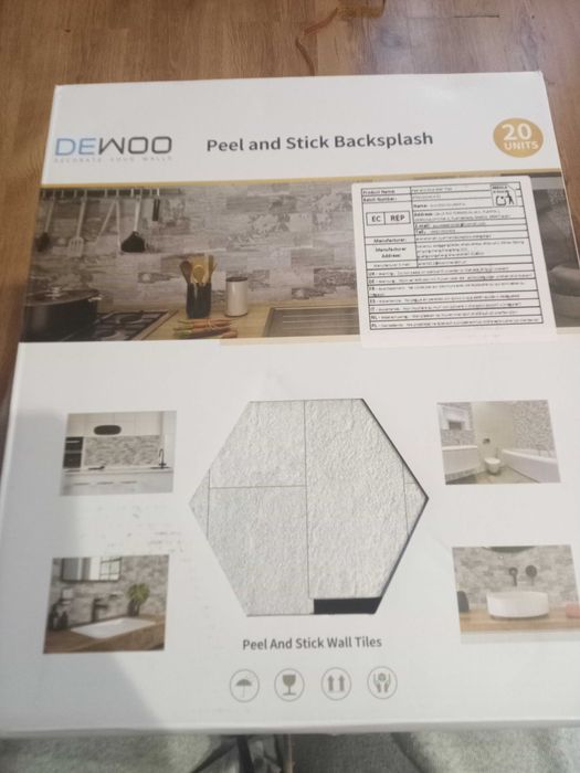 Panele samoprzylepne do kuchni szara cegła 20 sztuk