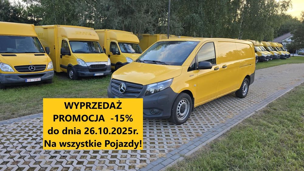 Mercedes-Benz VITO  E-VITO 3.2T, 112 ELEKTRO 60KWh, 116KM, L3H1, EXTRALANG, Tylko 2848km