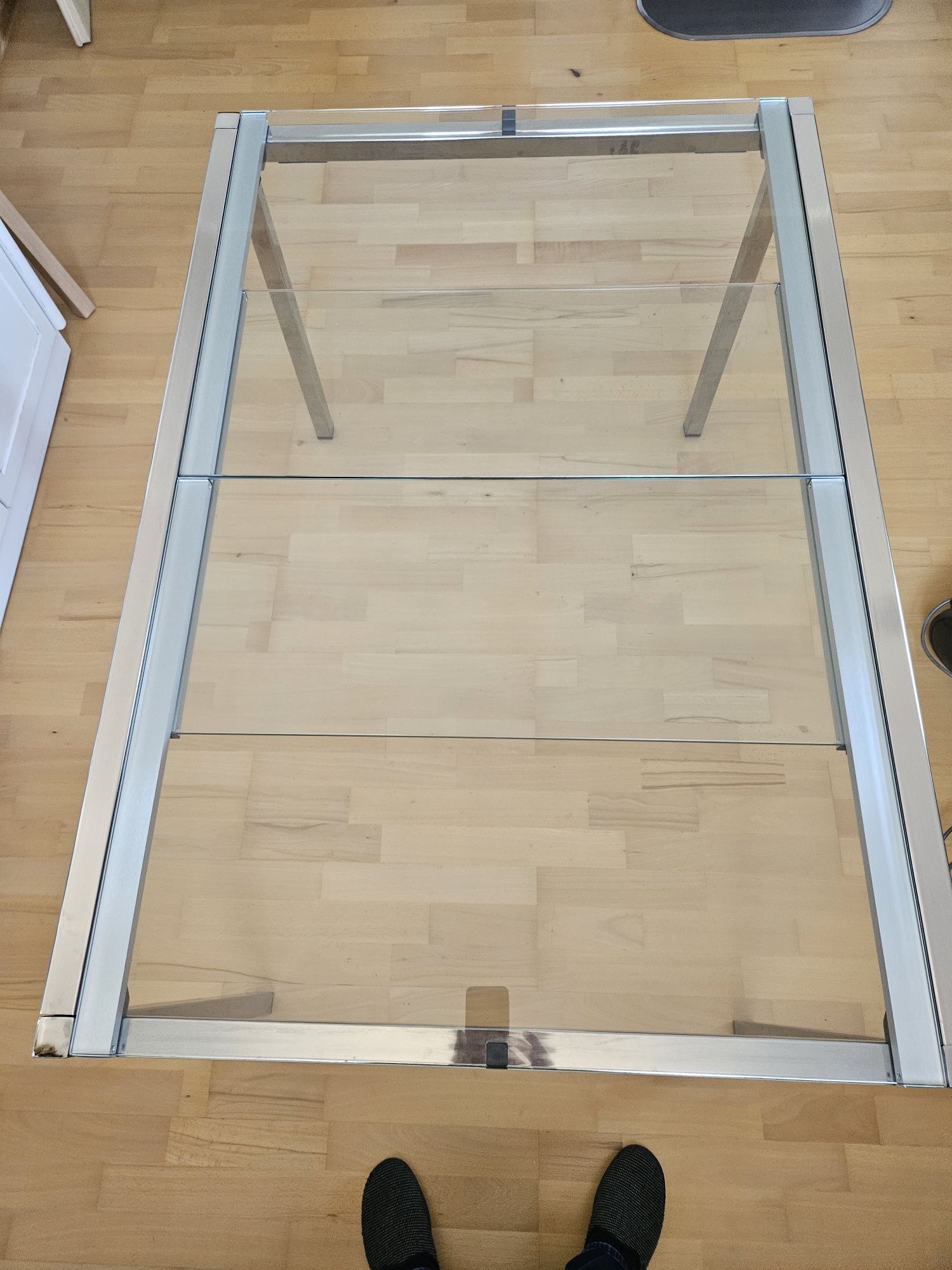 Stół szklany rozkładany Glivarp Ikea