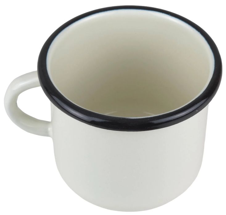 Kubek Emaliowany Do Mleka Kawy Herbaty Garnuszek - 0,5 L - Mleczny