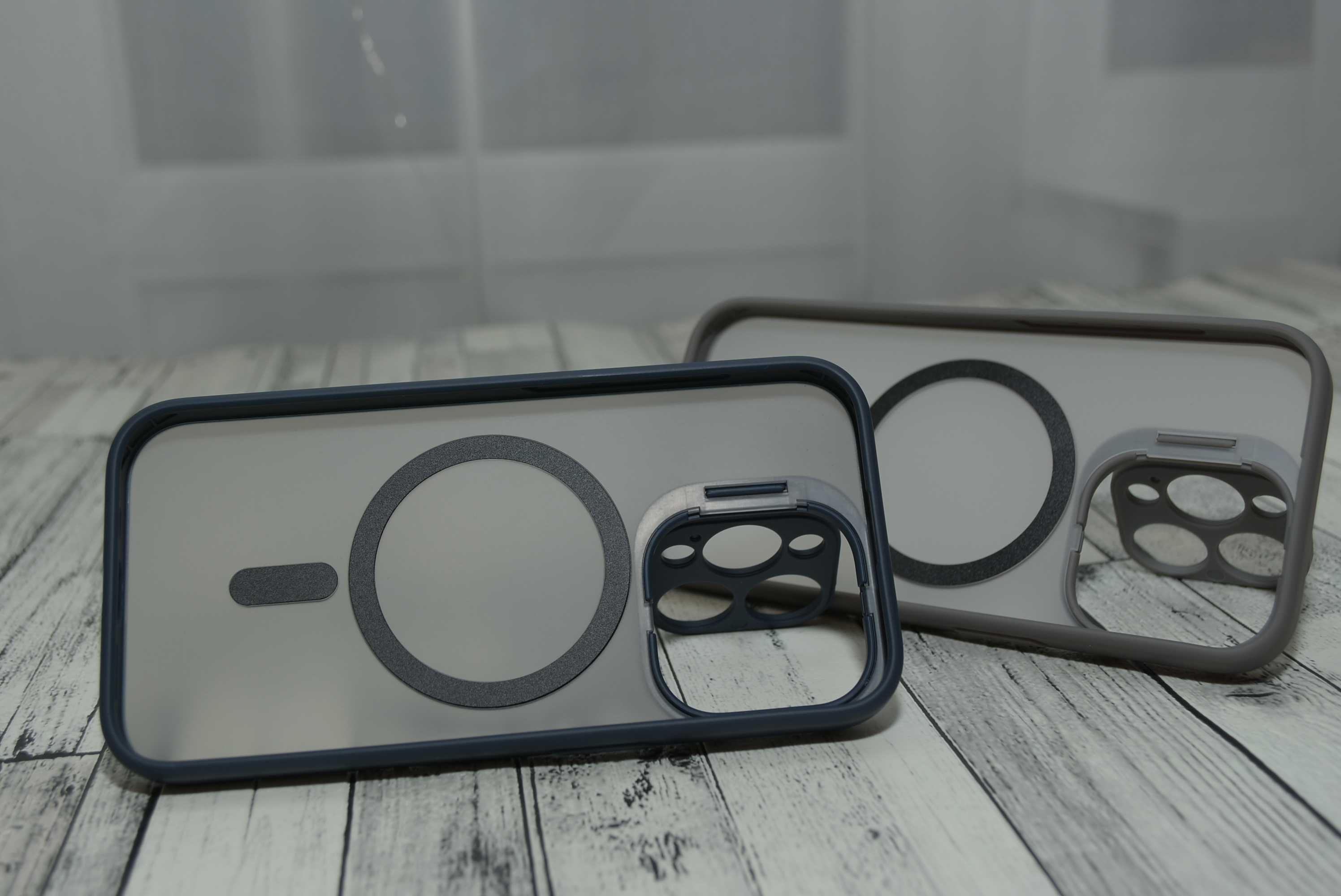 Премиум чехол матовый iPhone 15 pro max Natural Blue Titan magsafe