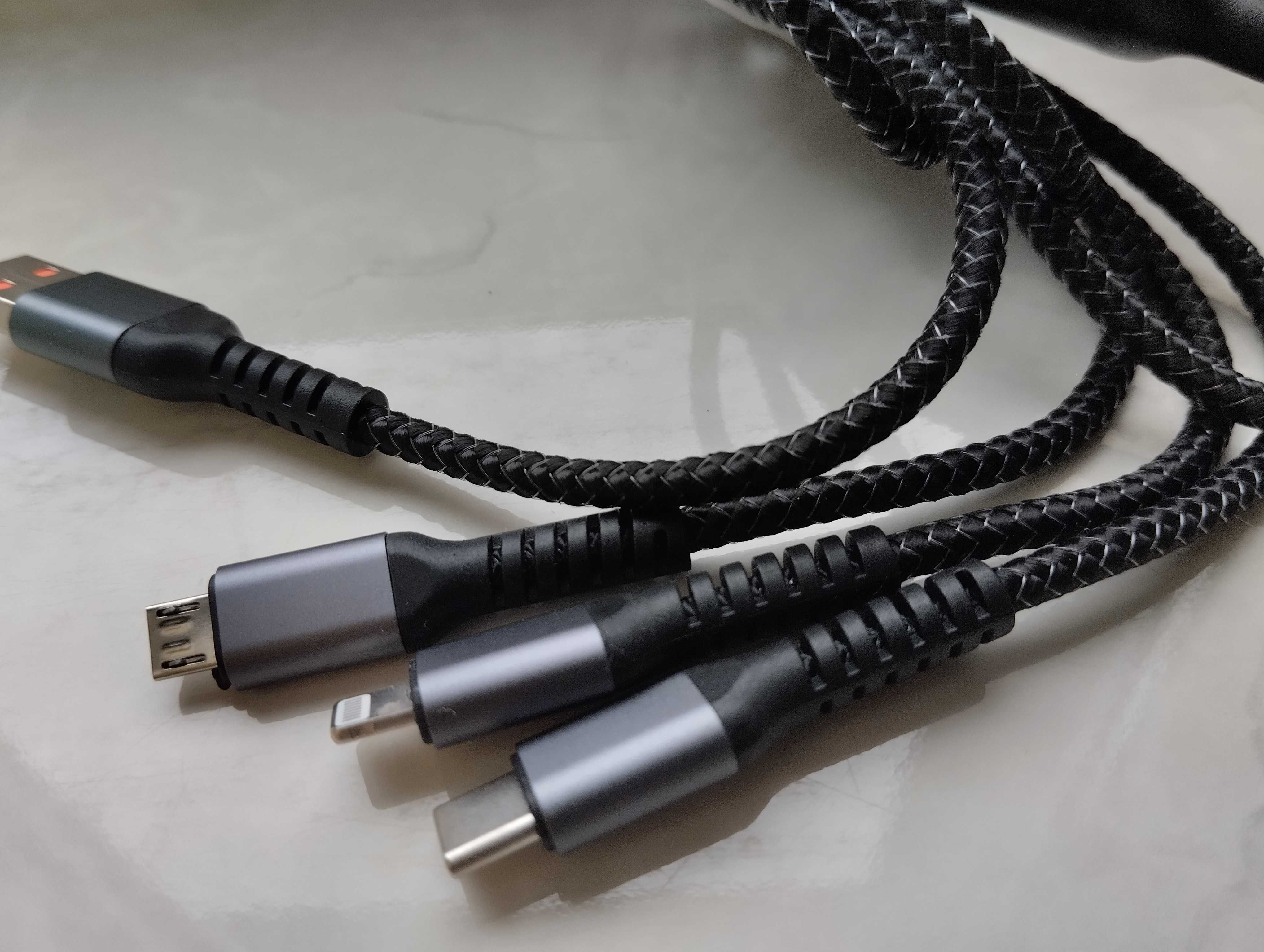 Кабель Універсальний 3в1, Type C,  Micro usb,   IPHONE на 1,2метра