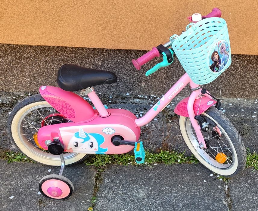 Rower  rowerek btwin 14 cali z kółkami bocznymi