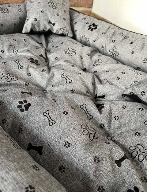 Legowisko dla psa Nowe 115x95 XL Szare wodoodporne z poduszkami GRATIS