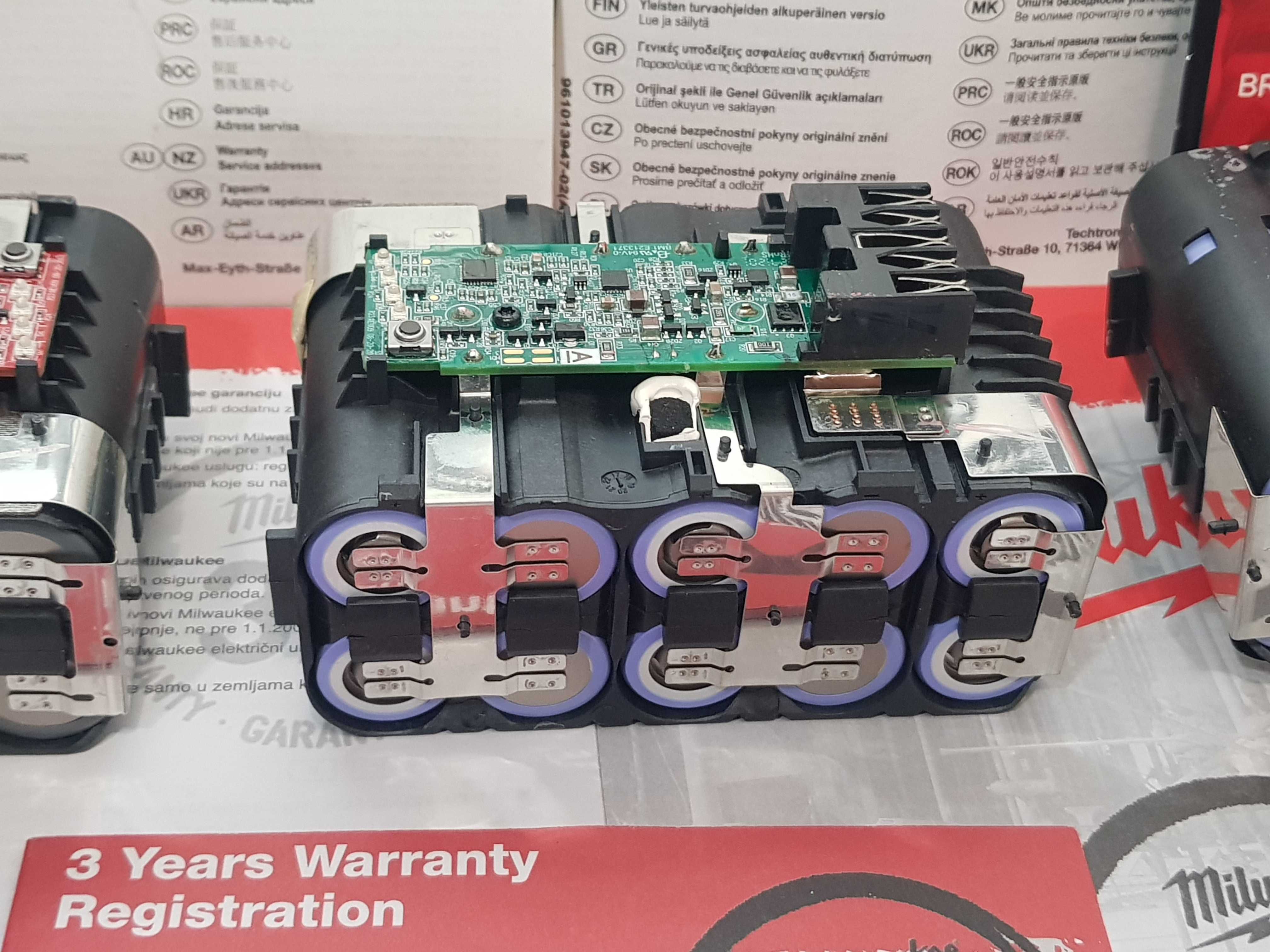 Pakiet ogniw bez obudowy MILWAUKEE M18 18v 8Ah bateria akumulator