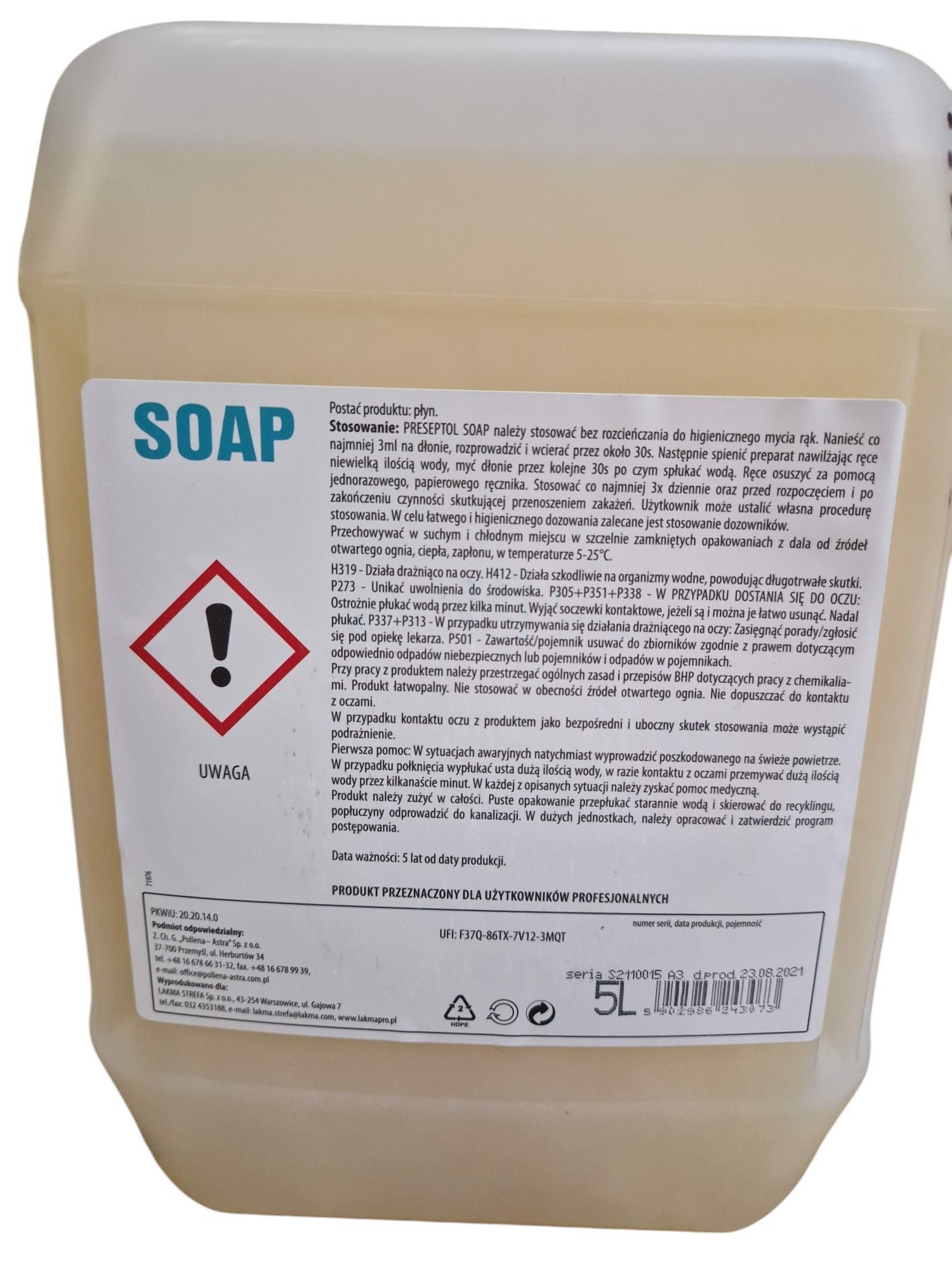 preseptol soap 5l mycie i dezynfekcja rąk lakma