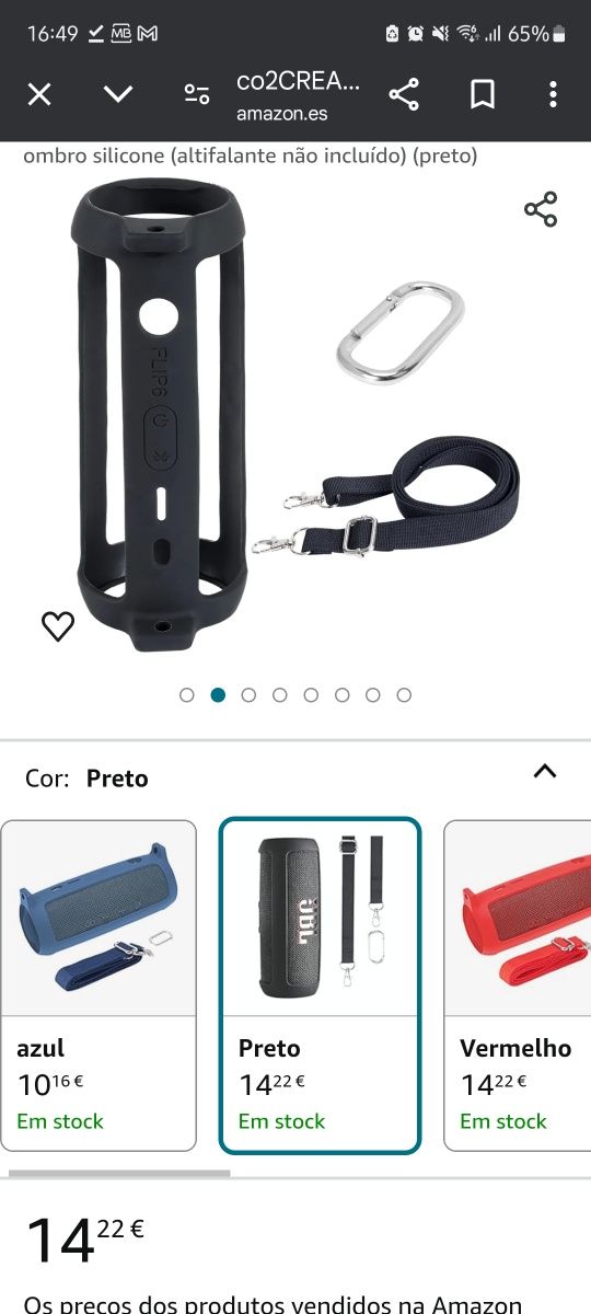 2 Capas + fitas JBL Flip 6