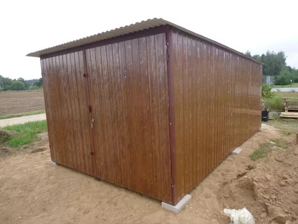 Garaż blaszany Schowek Blaszak na budowę Garaże Blaszaki od PRODUCENTA