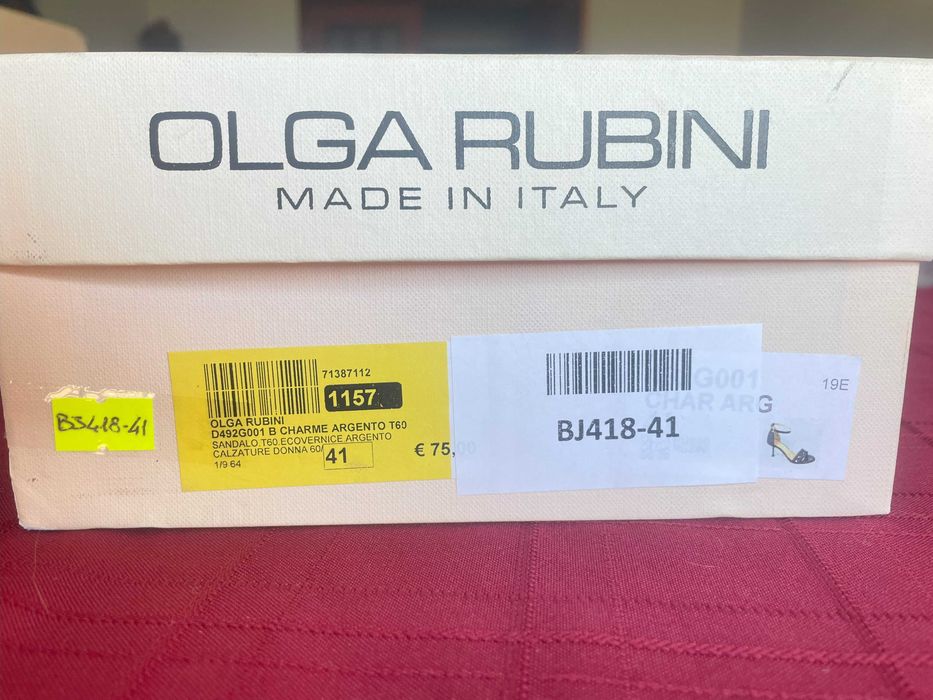 Sandália prateada 41 novas - Olga Rubina