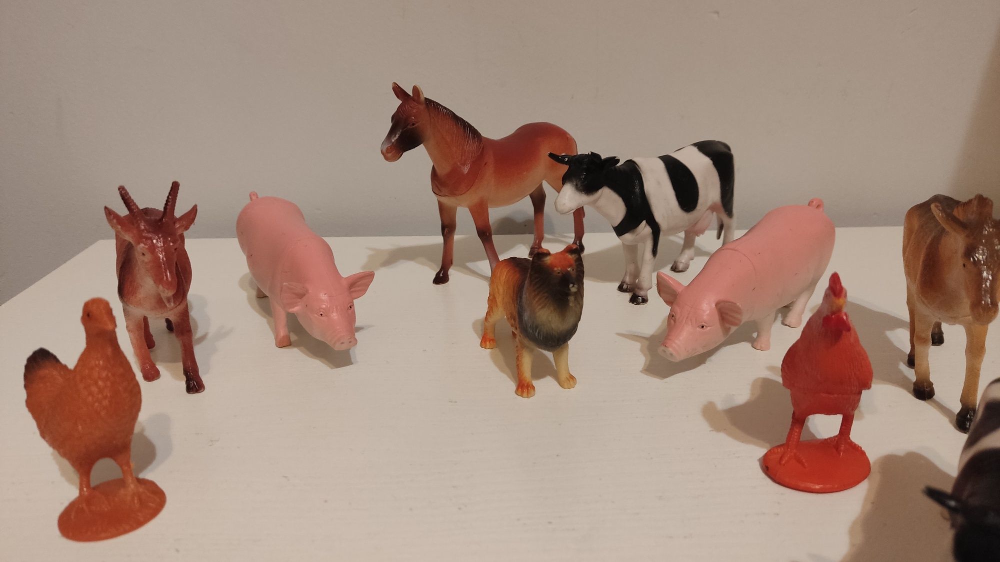 Figurki zwierząt domowych hodowlanych 13 sztuk