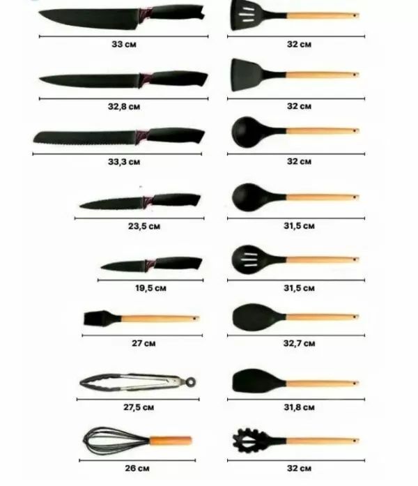 Набор ножей и кухонных принадлежностей Zepline ZP0102 (19 Предметов)