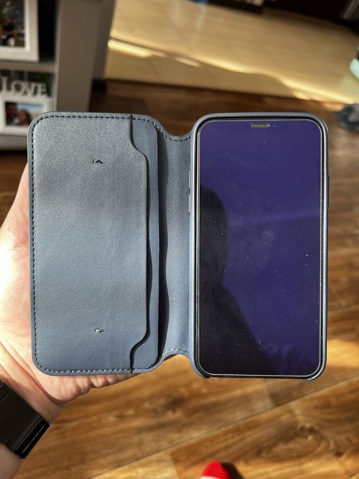 Apple leather folio midnight blue iphone x