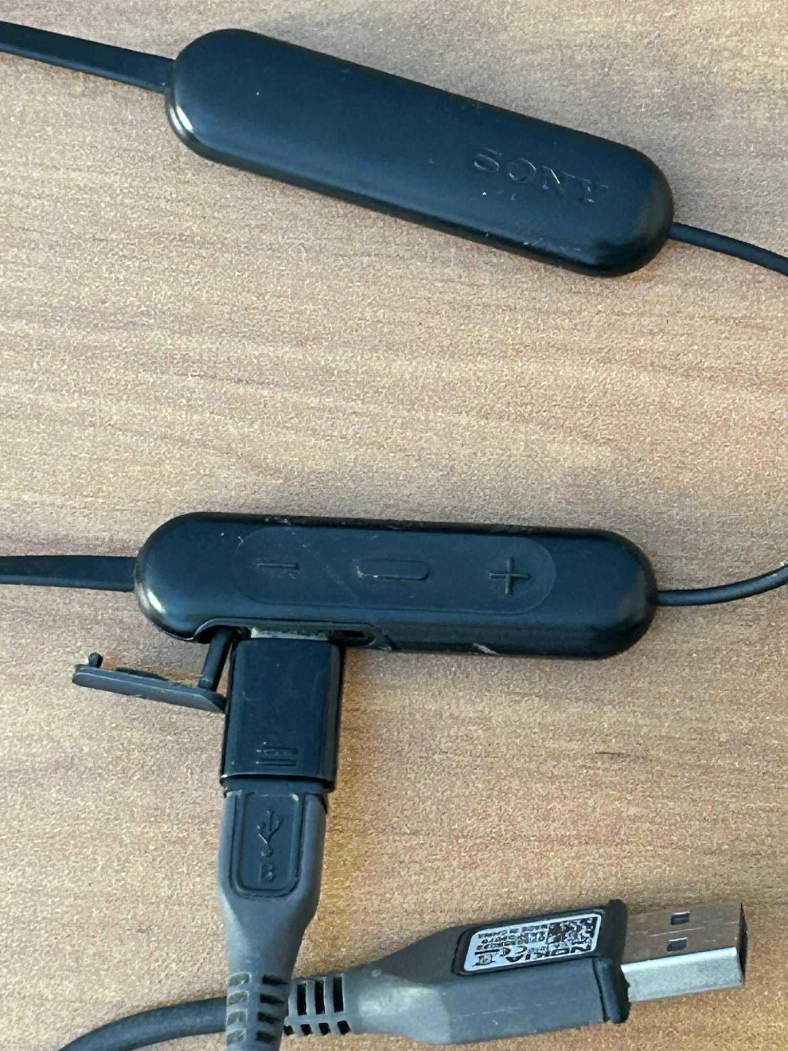 sportowe słuchawki bezprzewodowe bluetooth Sony WI-C200 z kabelkiem