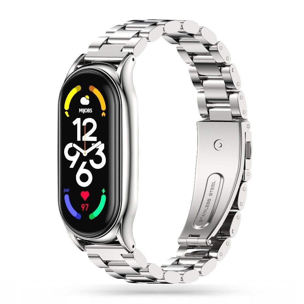 Bransoleta Stainless Do Xiaomi Mi Band 7 Silver