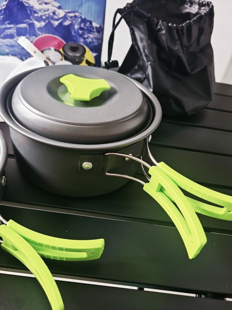 Zestaw na camping cooking set biwak naczynia do gotowania survival