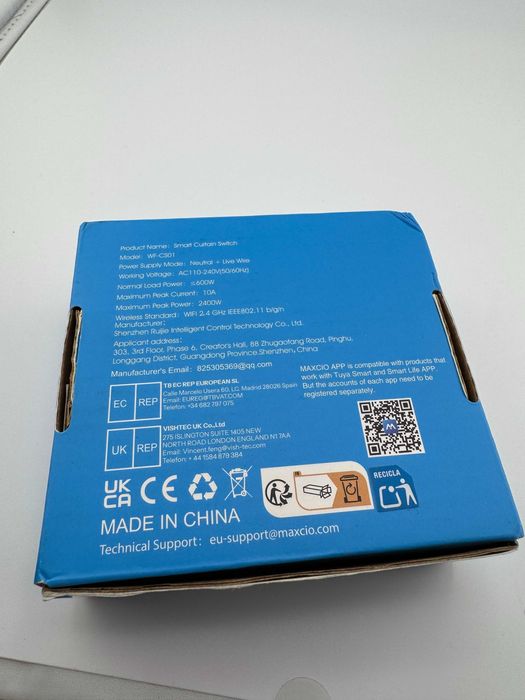 Przełącznik Maxcio WF-CS01 WiFi inteligentny 2,4ghz Alexa Google Home