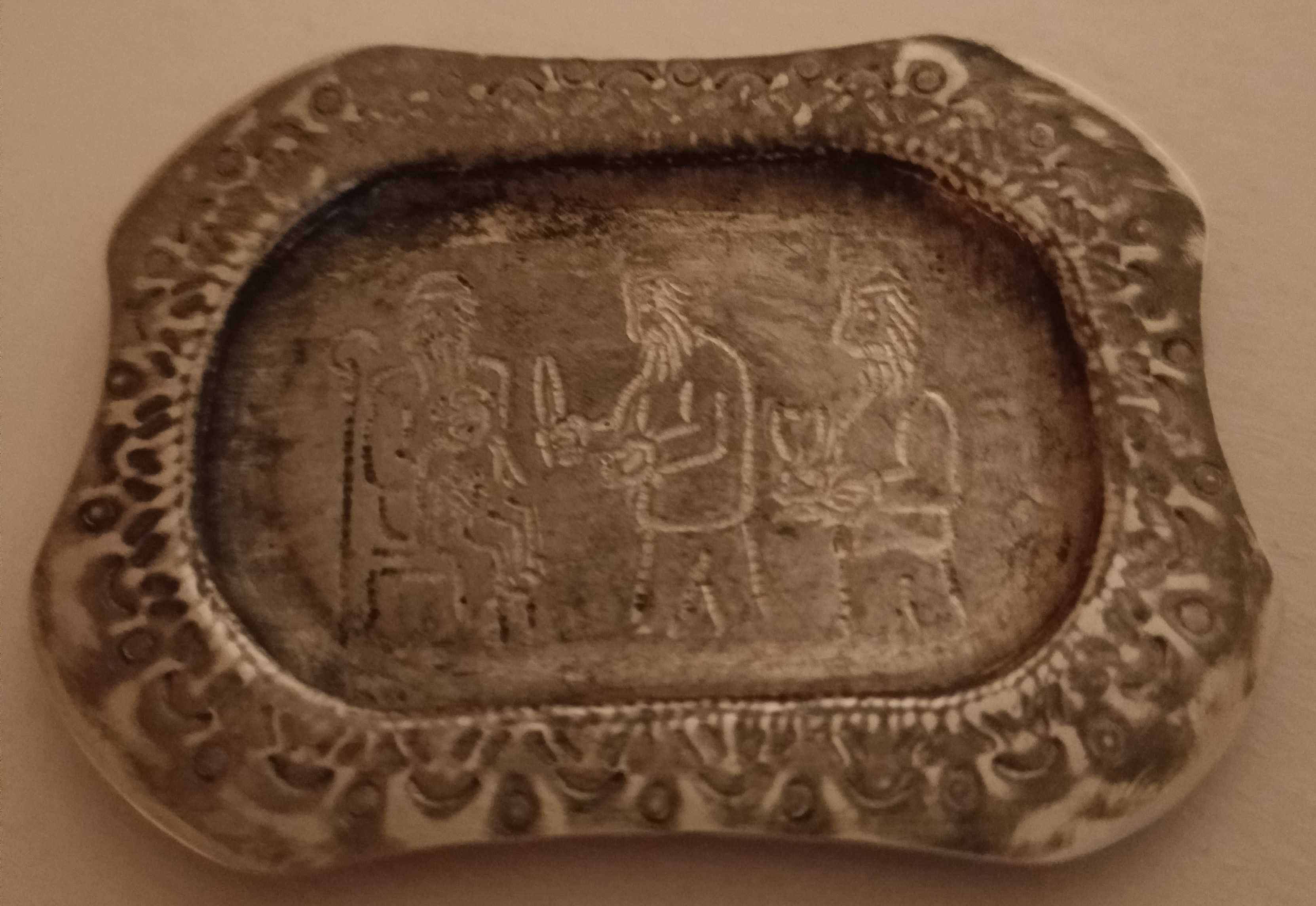 Antyczna tabliczka SREBRO pr. 84 Carska Rosja XIX w