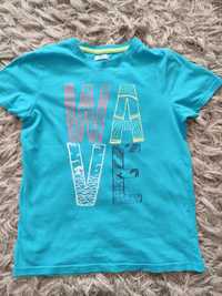 T-shirt WAVE Fale roz 134/140 stan BDB