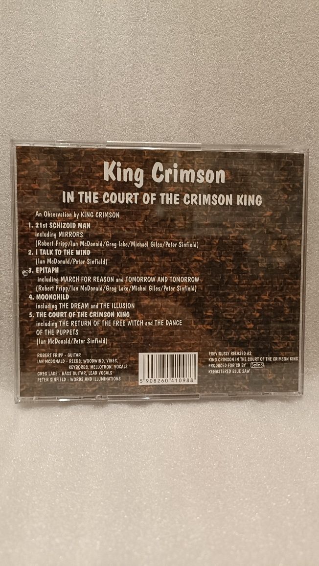 KING CRIMSON "in the court of the crimson king" na CD