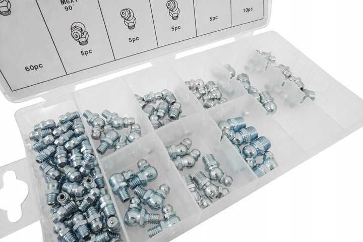 Kalamitki smarowniczki metryczne  DO SMAROWNICY 110 ELEMENTÓW M6-M10