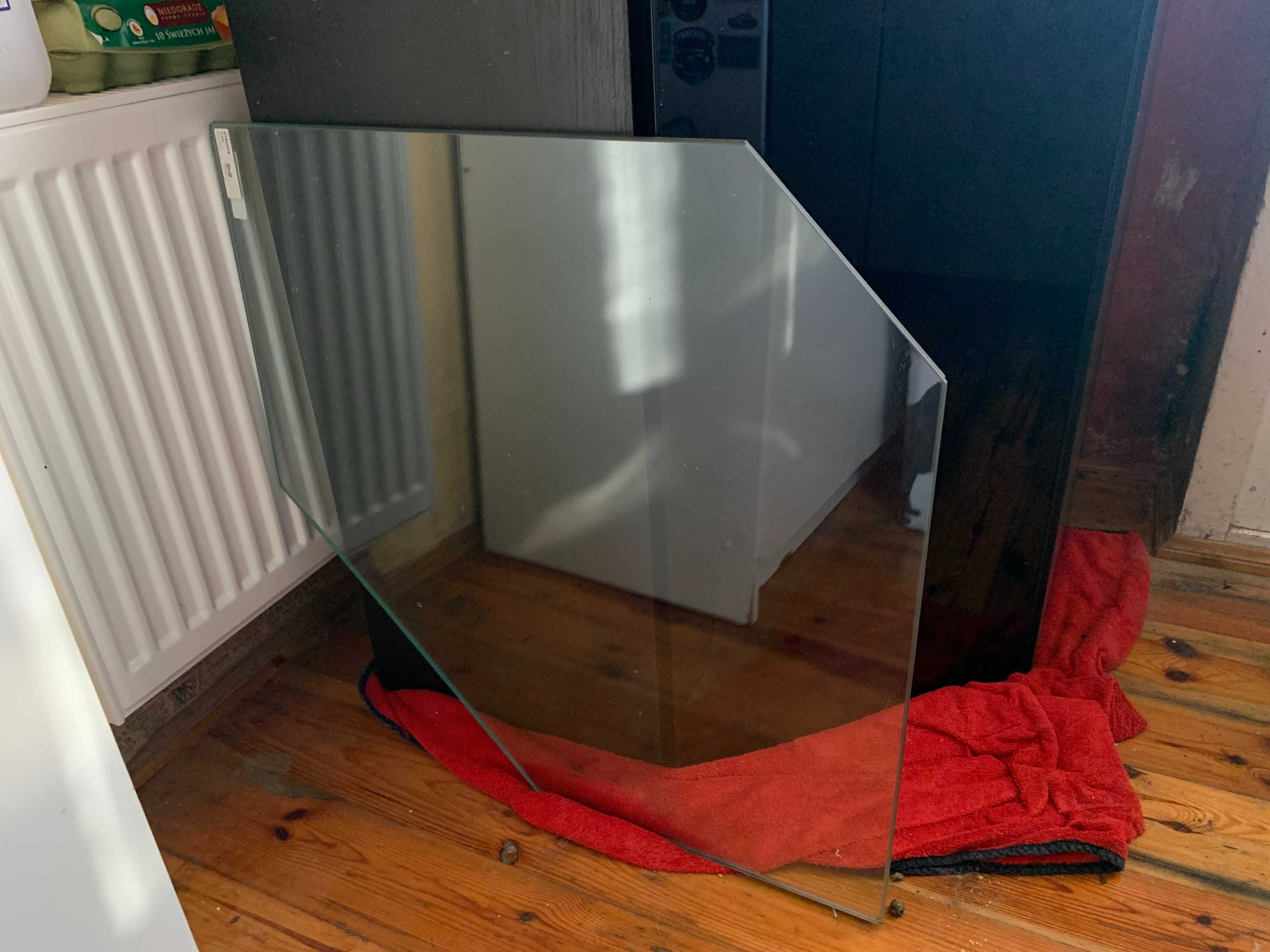 IKEA METOD Szafka Narożna Ciemne Szkło + LED, Czarna, Szklane Półki