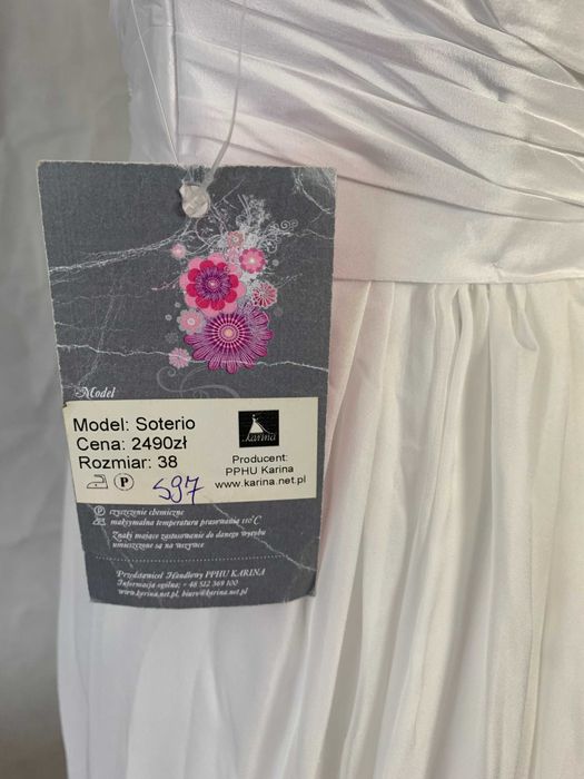 Nowa suknia ślubna Empire 38 M Klasyczna Okazja ciążowa prosta boho