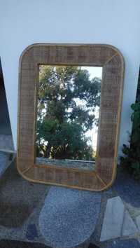 Espelho antigo de vime