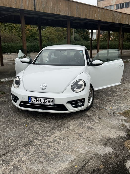VW Beetle white - Bialy Garbus