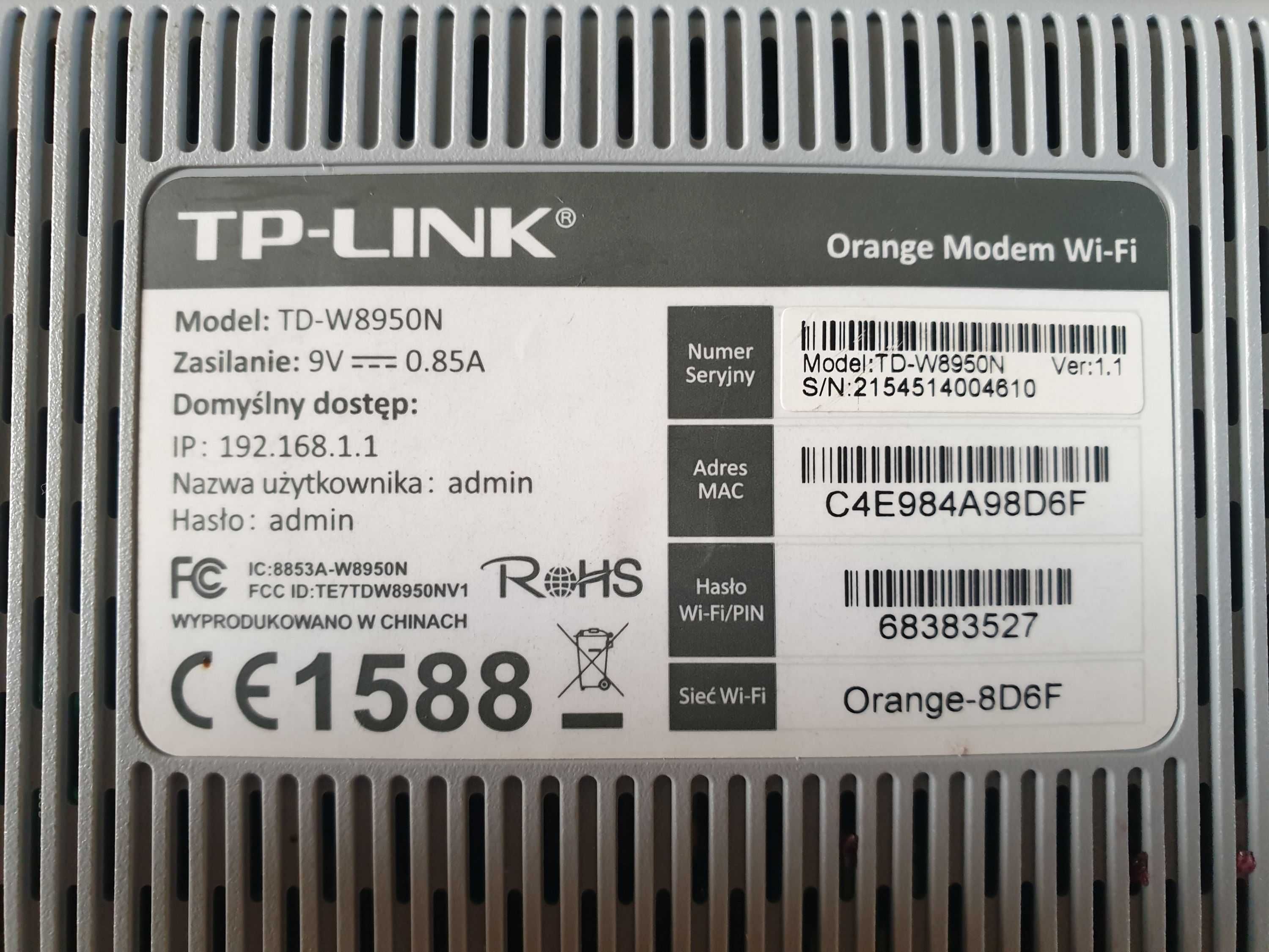 TP-LINK TD-W8961N router