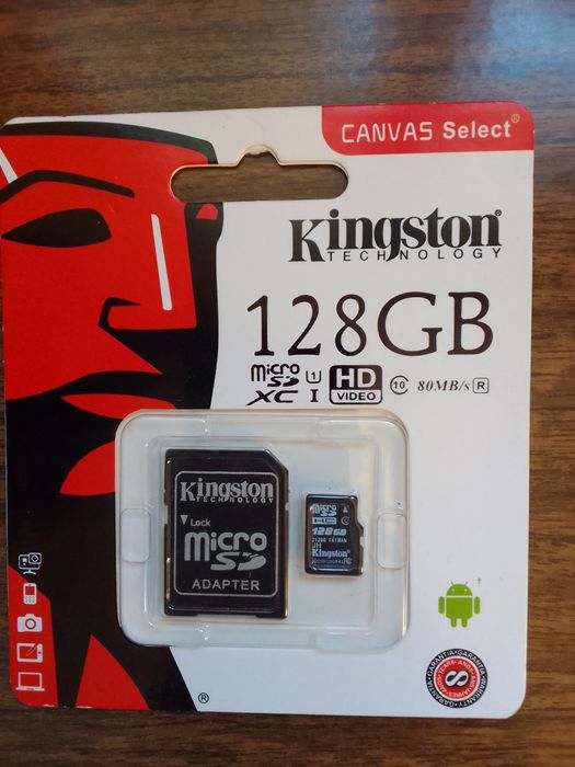 Новая Micro SD card(карта памяти) на 128 гигабайт