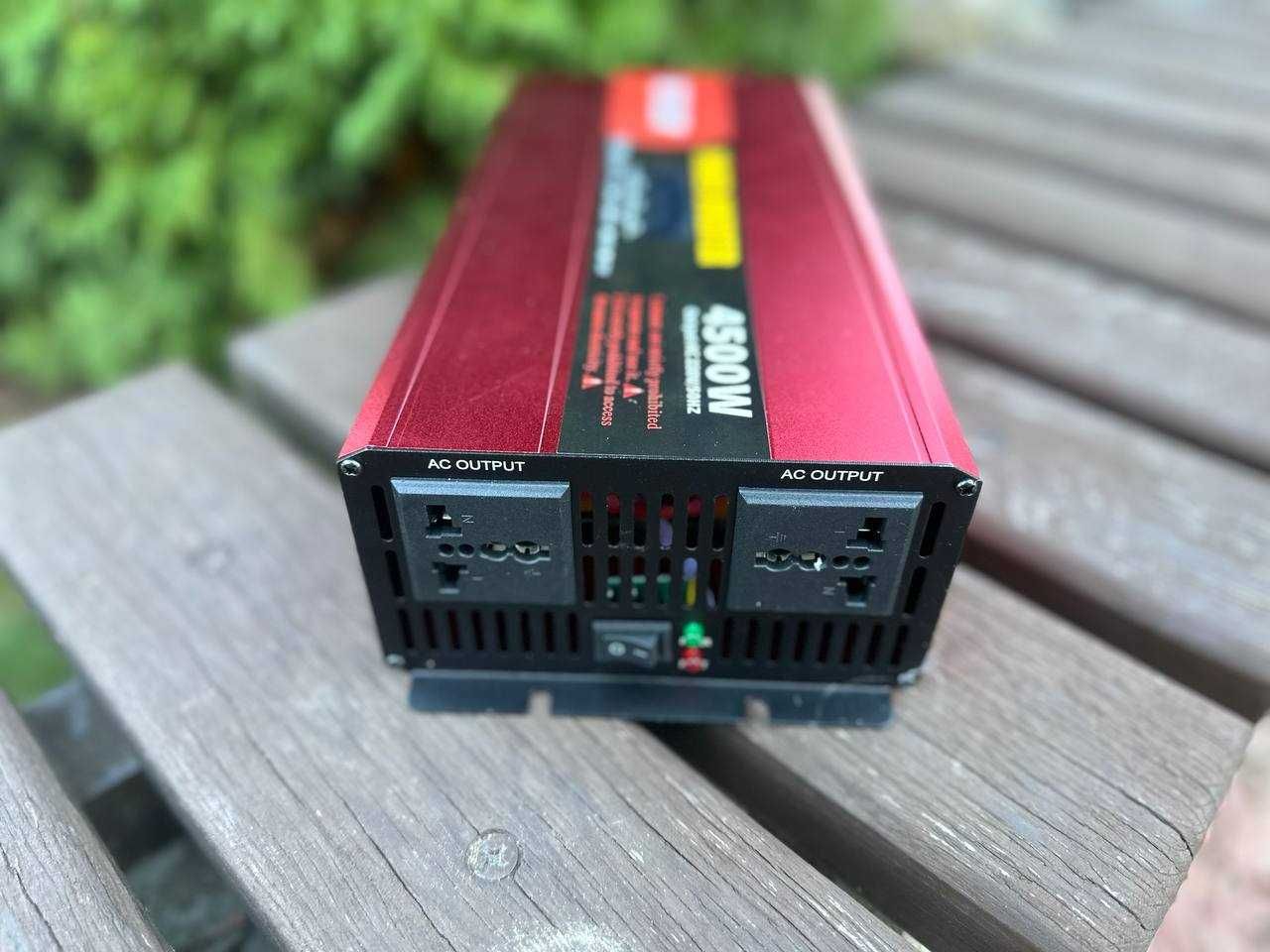Преобразователь с чистой синусоидой AC/DC 12v с Вольтметром 4500W LCD