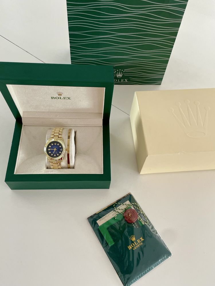 Relógio rolex + Bracelete + Caixa + Saco