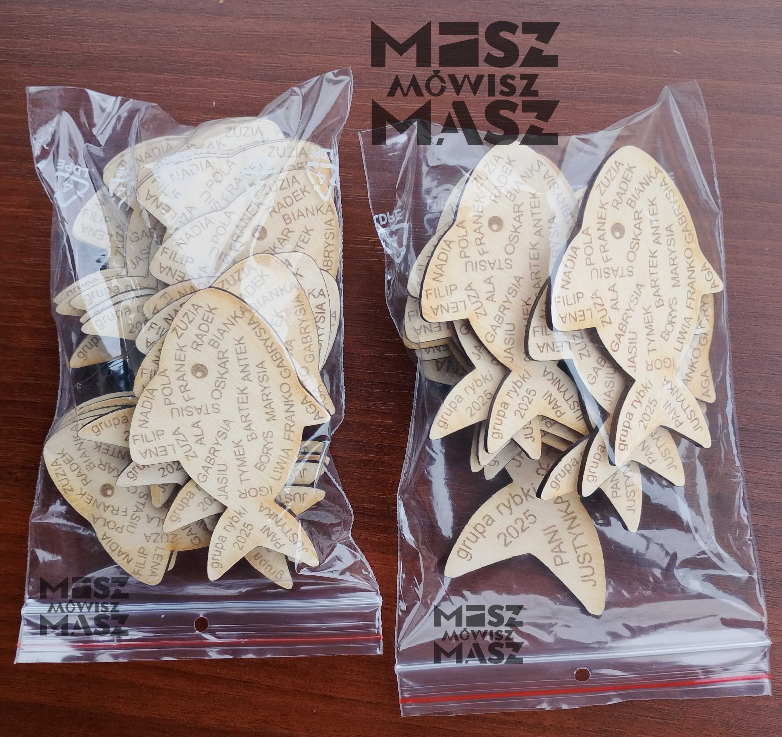 Pamiątka zakończenia przedszkola imiona dzieci magnez #MiszMówiszMasz