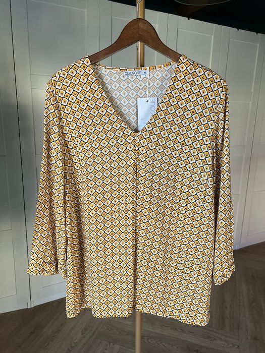 Nowa z metkami kolorowa bluzka z wiskozy rozmiar 40 L marki Quiosque