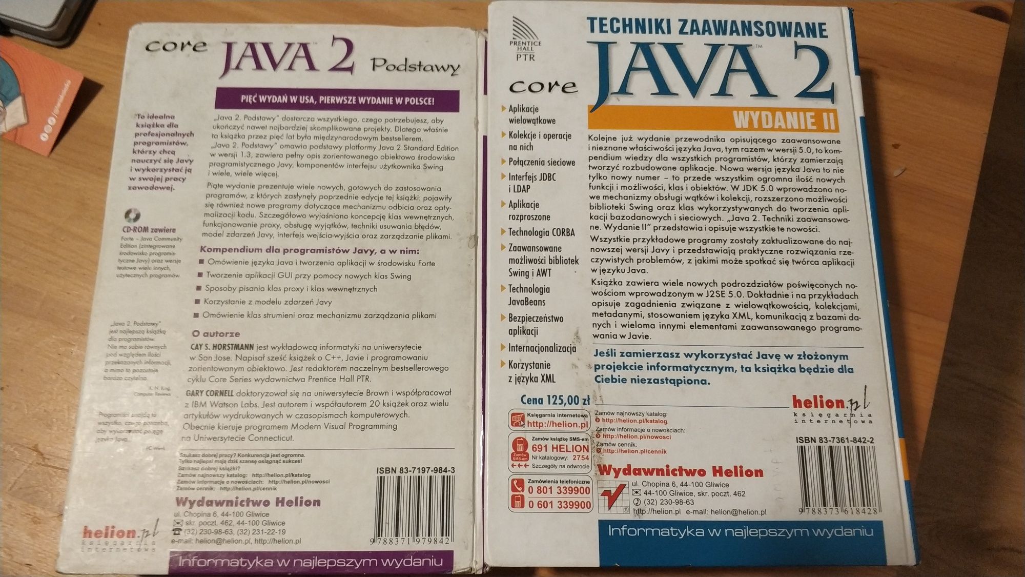 Komplet 2 książek: JAVA 2, podstawy i techniki zaawansowane