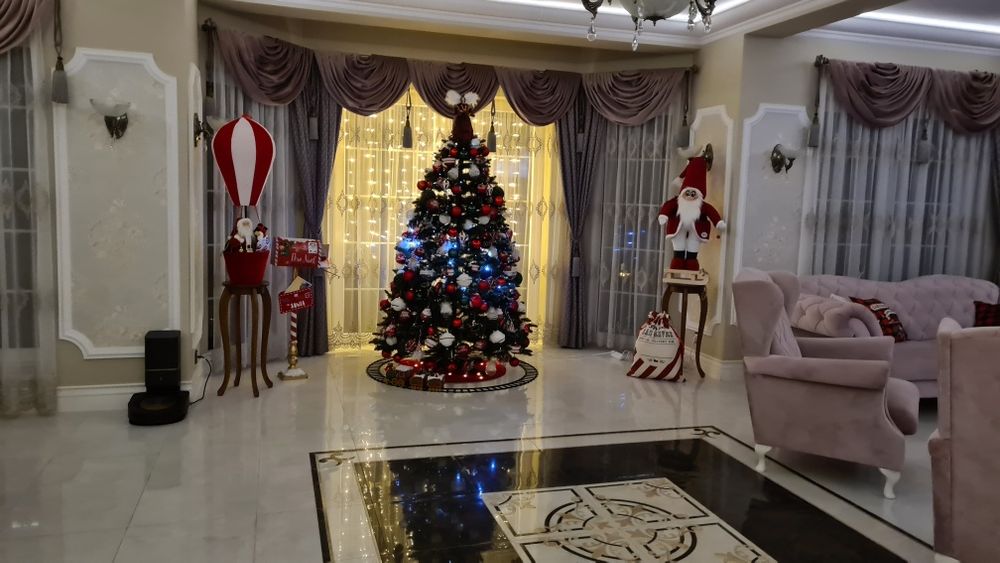 Mega zestaw choinka bombki światełka girlandy