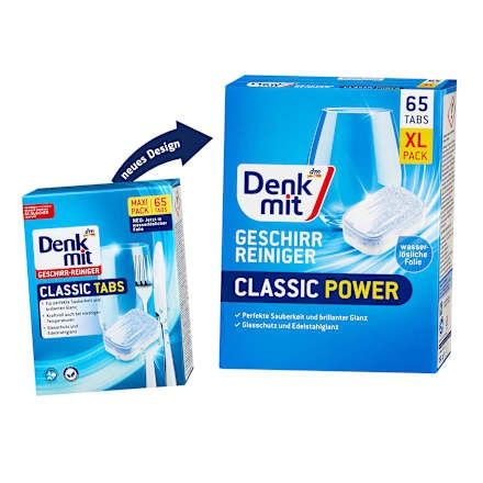 Таблетки до посудомийки Denkmit Classic 65 шт Новий дизайн