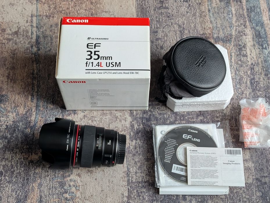Świetny Canon 35mm f1.4 L + filtr UV Sigma DG cały komplet 35L 35/1.4