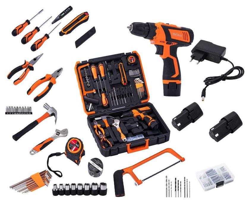 Zestaw wiertarka - wkrętarka 2x 18V 1,5Ah + akcesoria KD3357