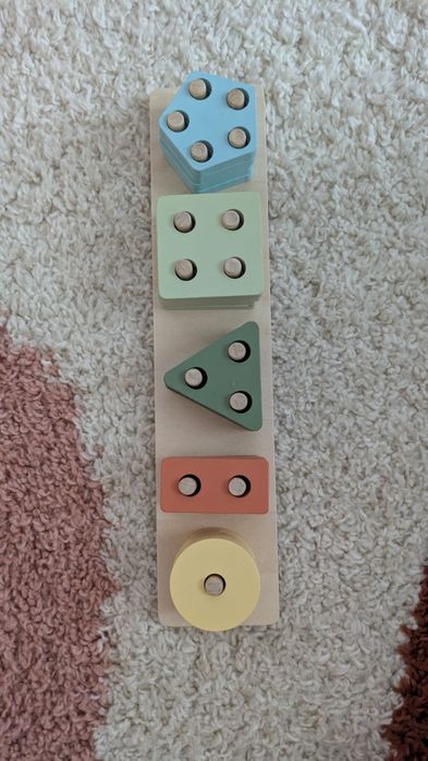 Zestaw 3 drewnianych zabawek Montessori