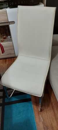 Krzesło krzesła do salonu kuchni pokoju białe na płozie Pilne!
