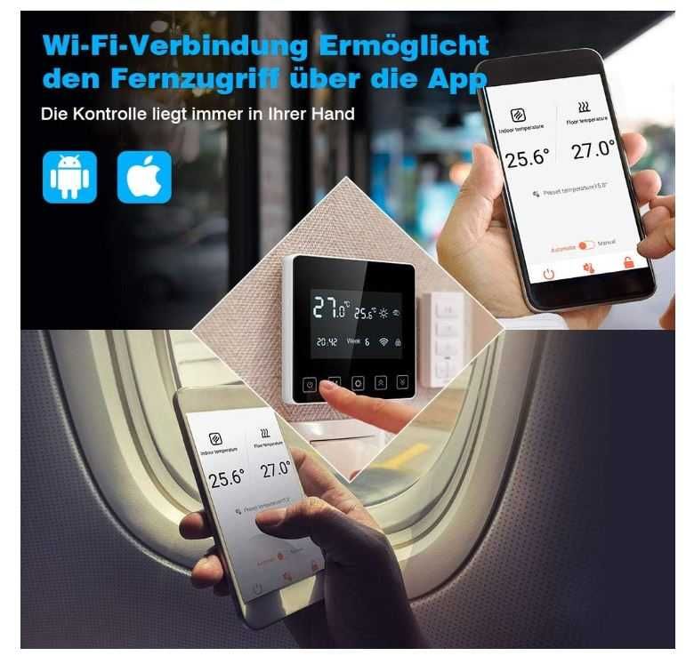 Inteligentny termostat wifi do elektrycznego ogrzewania podłogi SWAREY