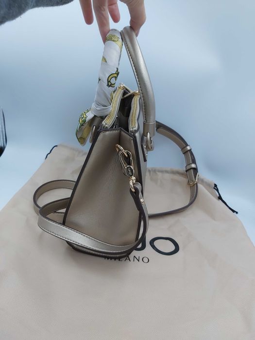 Torebka LIU JO beżowa kuferek torba koktajlowa nude jasna