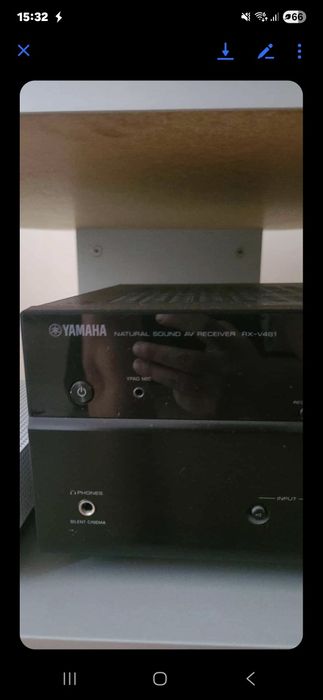 Kino domowe Yamaha rx-V481 plus oryginalne głosniki Yamaha łącznie 6